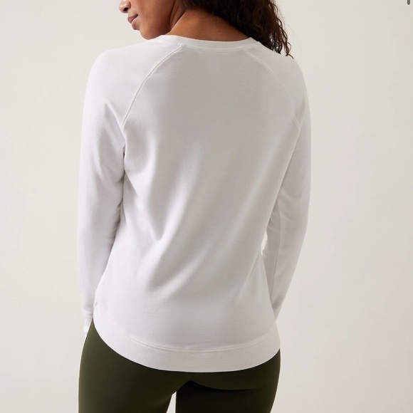 (NWT) ATHLETA Mindset Sweatshirt in Bright White, Small - Picture 2 of 12